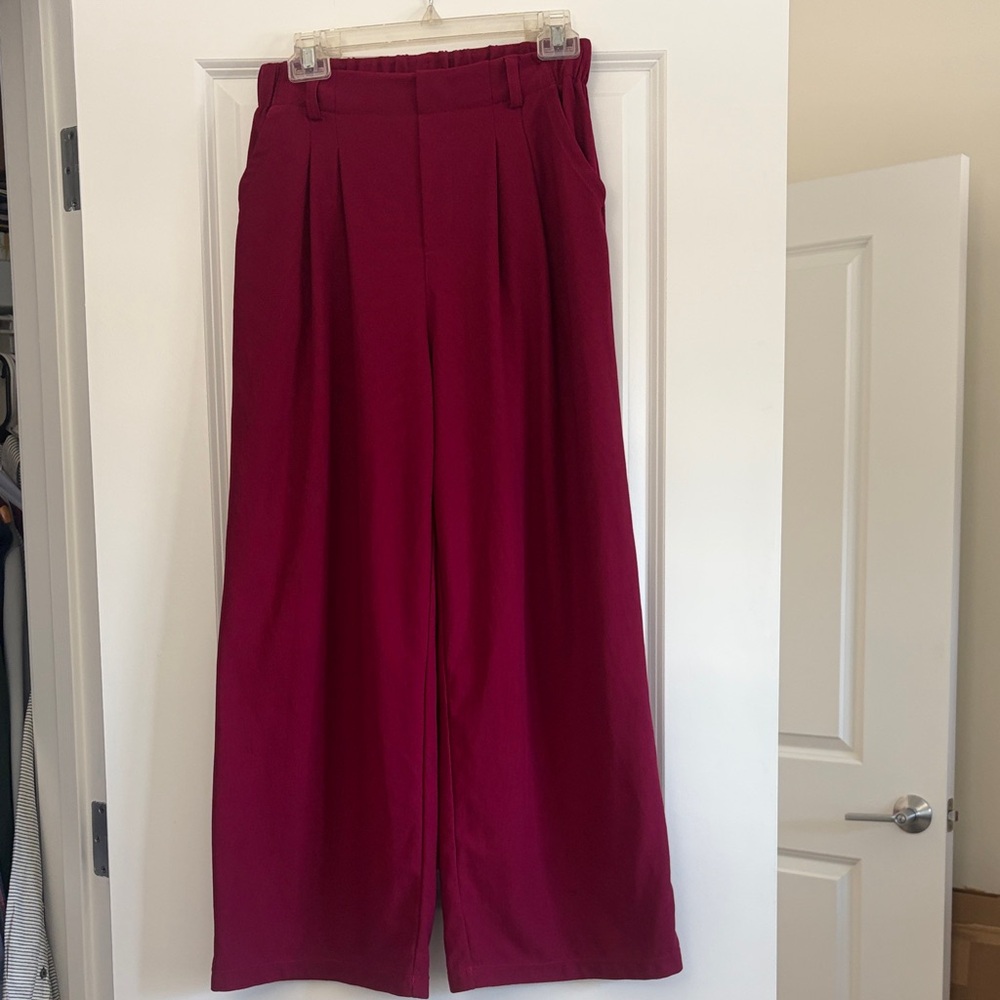 HALARA Deep Pink Wide-Leg Pants